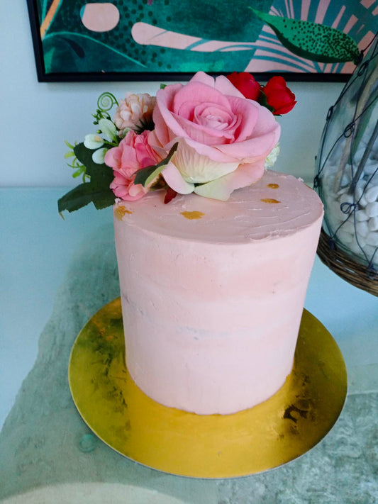 Pink floral cake