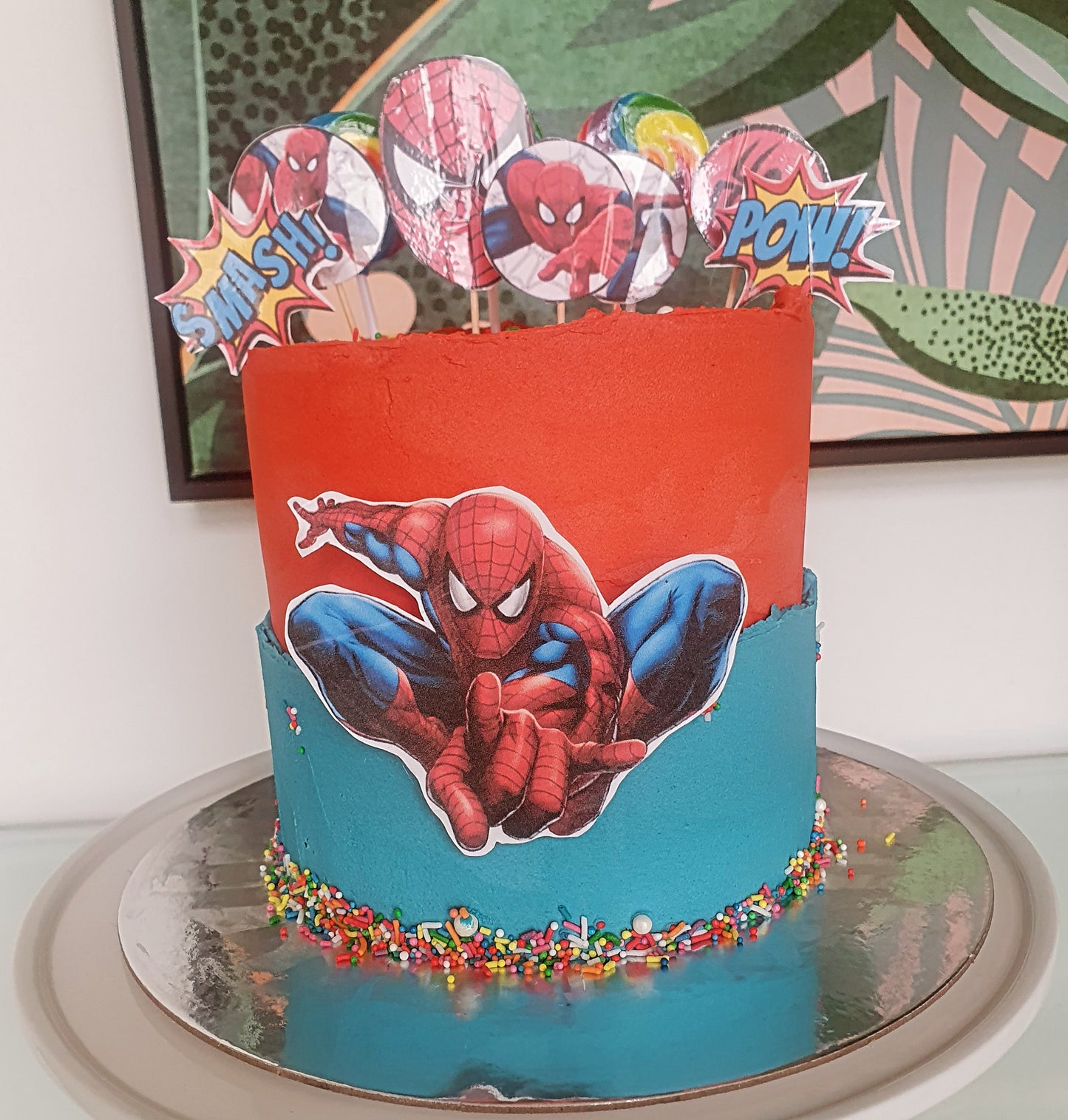 spiderman cake